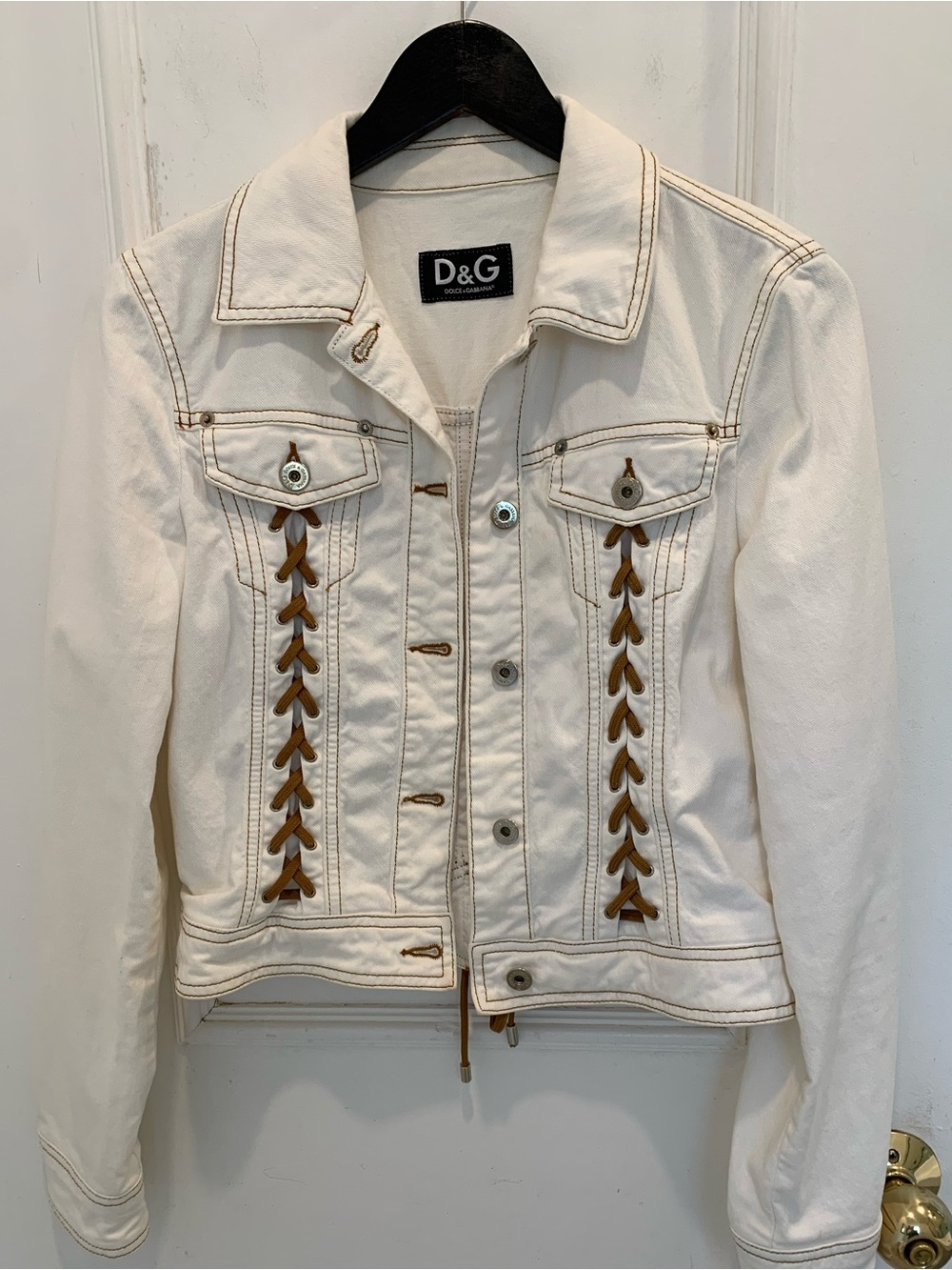 Rare Dolce & Gabbana off-white denim jacket. Size 44 (M)